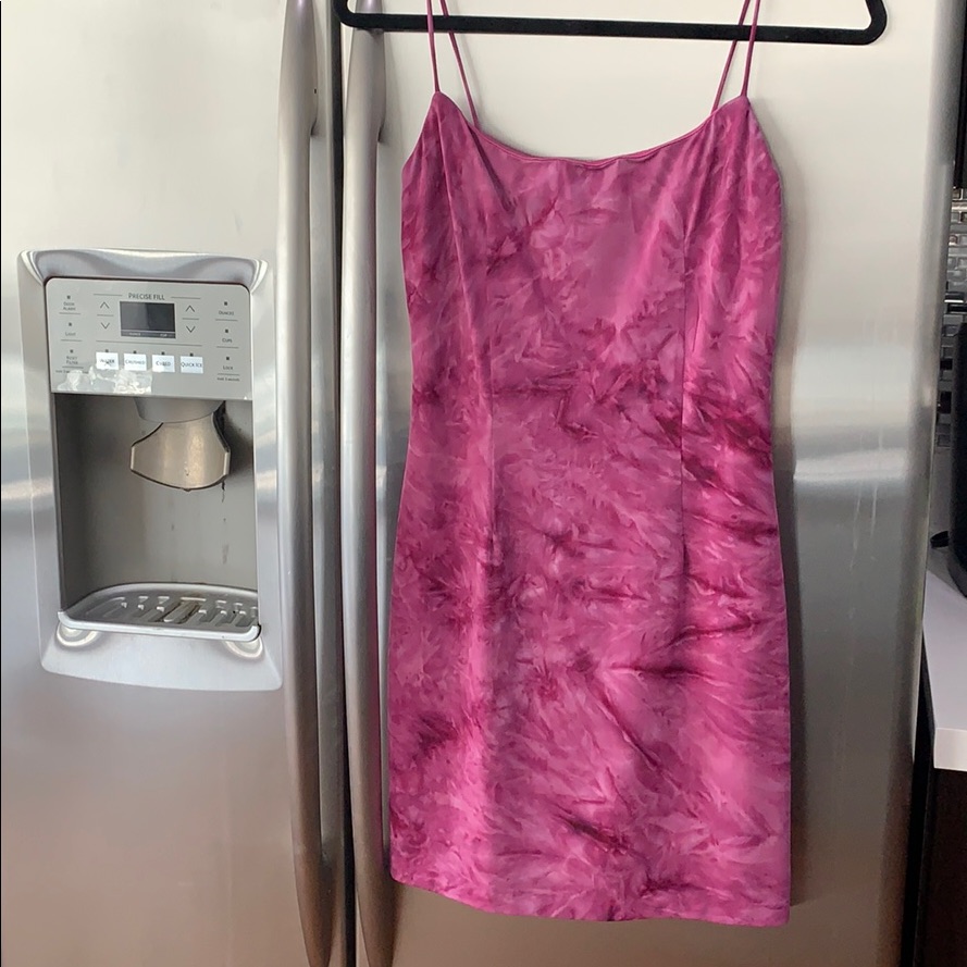Maria Bianca Nero Pink Purple Tie Dye Mini Dress